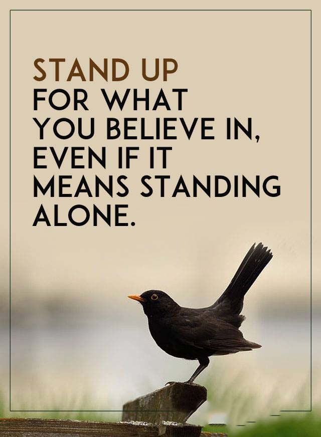 STANDING ALONEc | Quotes Area